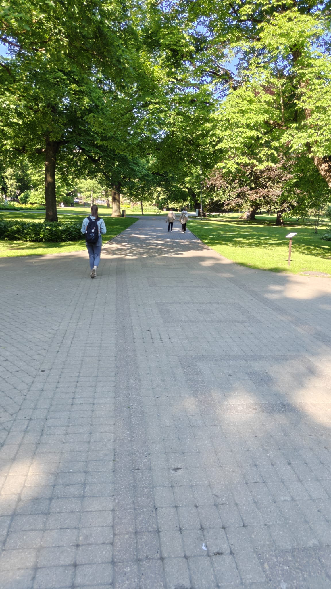 Ceturtdiena. Ceļš pa Vērmanes dārzu uz universitāti.